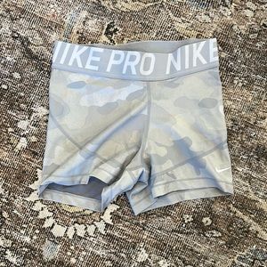 Grey Camo Nike Pro Spandex Bike Shorts